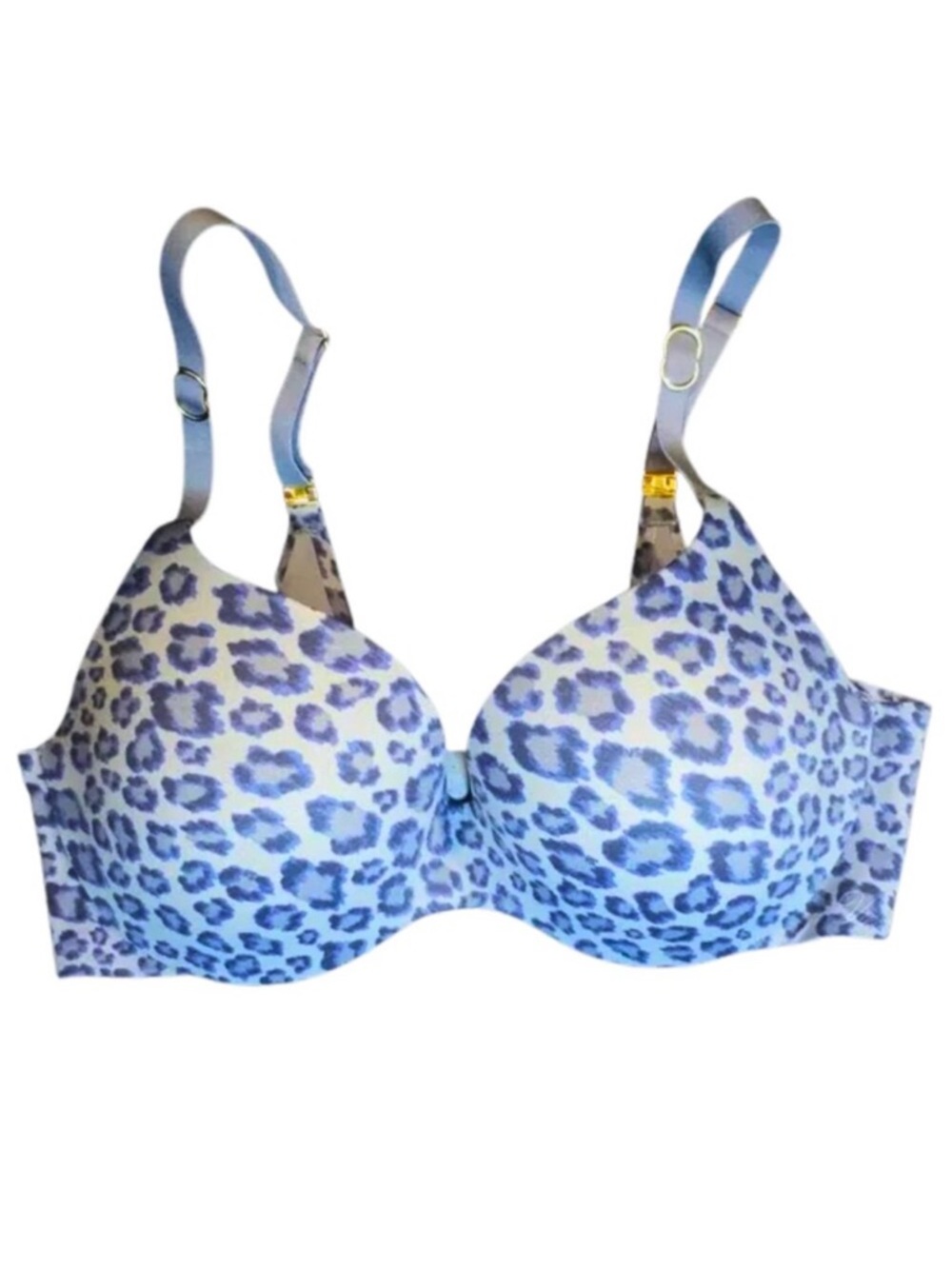 Victoria's Secret Super Pushup Bra size 34D in Blue Cheetah Print